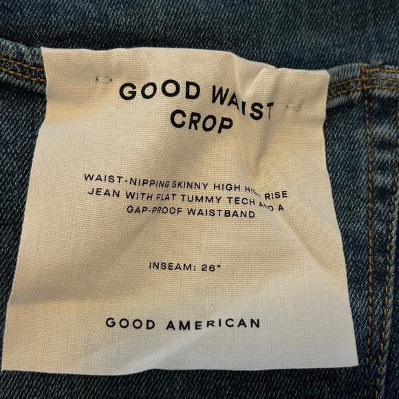GOOD AMERICAN Good Waist High Rise Crop Skinny Jeans NWT Size 15 - Picture 7 of 11